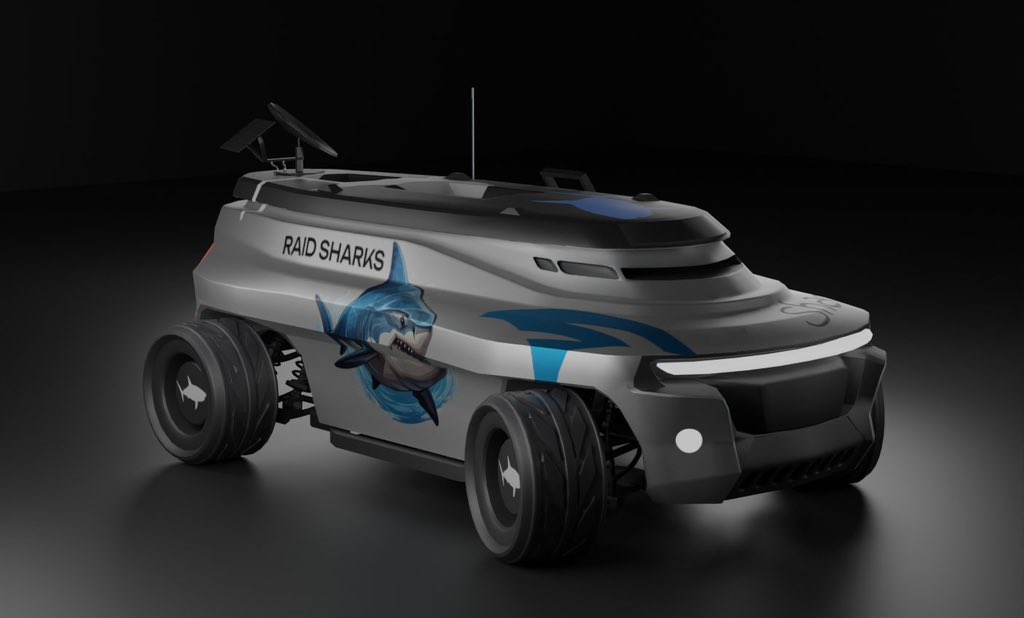 Giveaway Alert! 🚨  
  
LandRocker &amp; Raid Sharks are teaming up to bring you an incredible exciting opportunity! 🎉  
  
We are thrilled to announce a special giveaway where 20 lucky winners will have the chance to win a co-branded exclusive NFT - the Raid Sharks Rover! 🦈💥