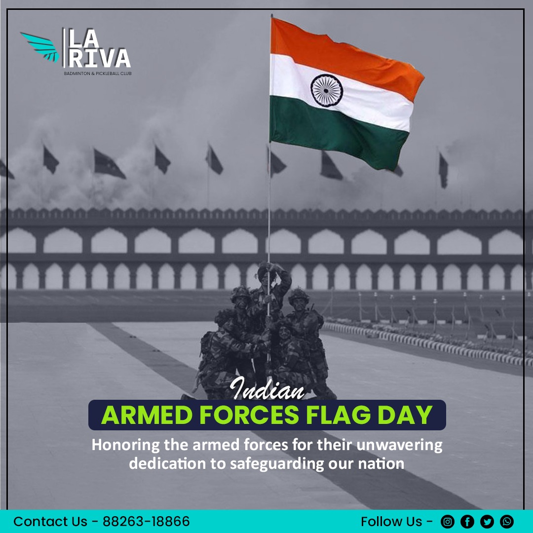 Indian Armed Forces Flag Day is a special occasion to honor and express gratitude to the brave soldiers who protect our nation. ✨
.
.
#larivaclub #nationalarmedforcesflagday #army #india #nationalday #indianforcesday #flagday #indianflagday #armedday #ArmedForcesPensions
