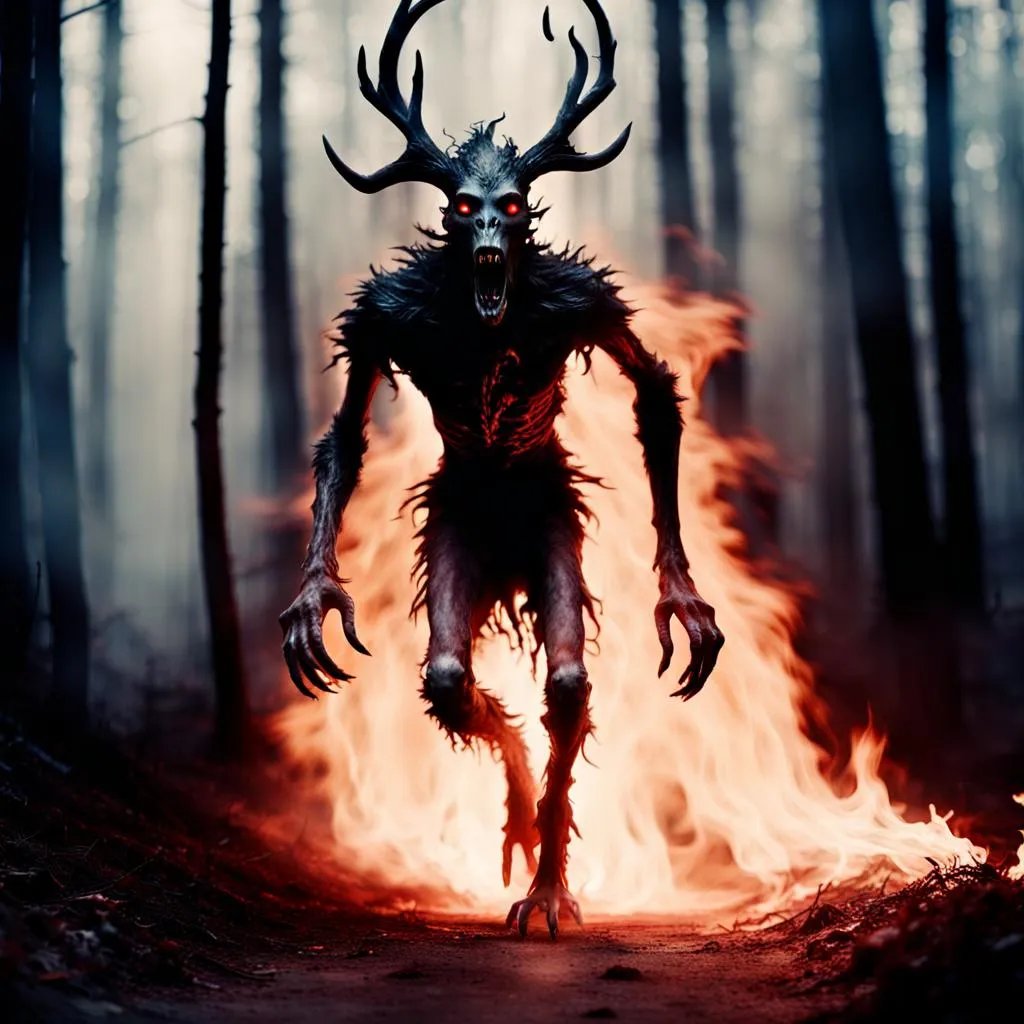 Another manifestation, this time out of fire!  

Be wary of spontaneous fires! 

#trudope #shadows #NFT #NFTCommunity #windigo #wendigo #Web3 #web3community