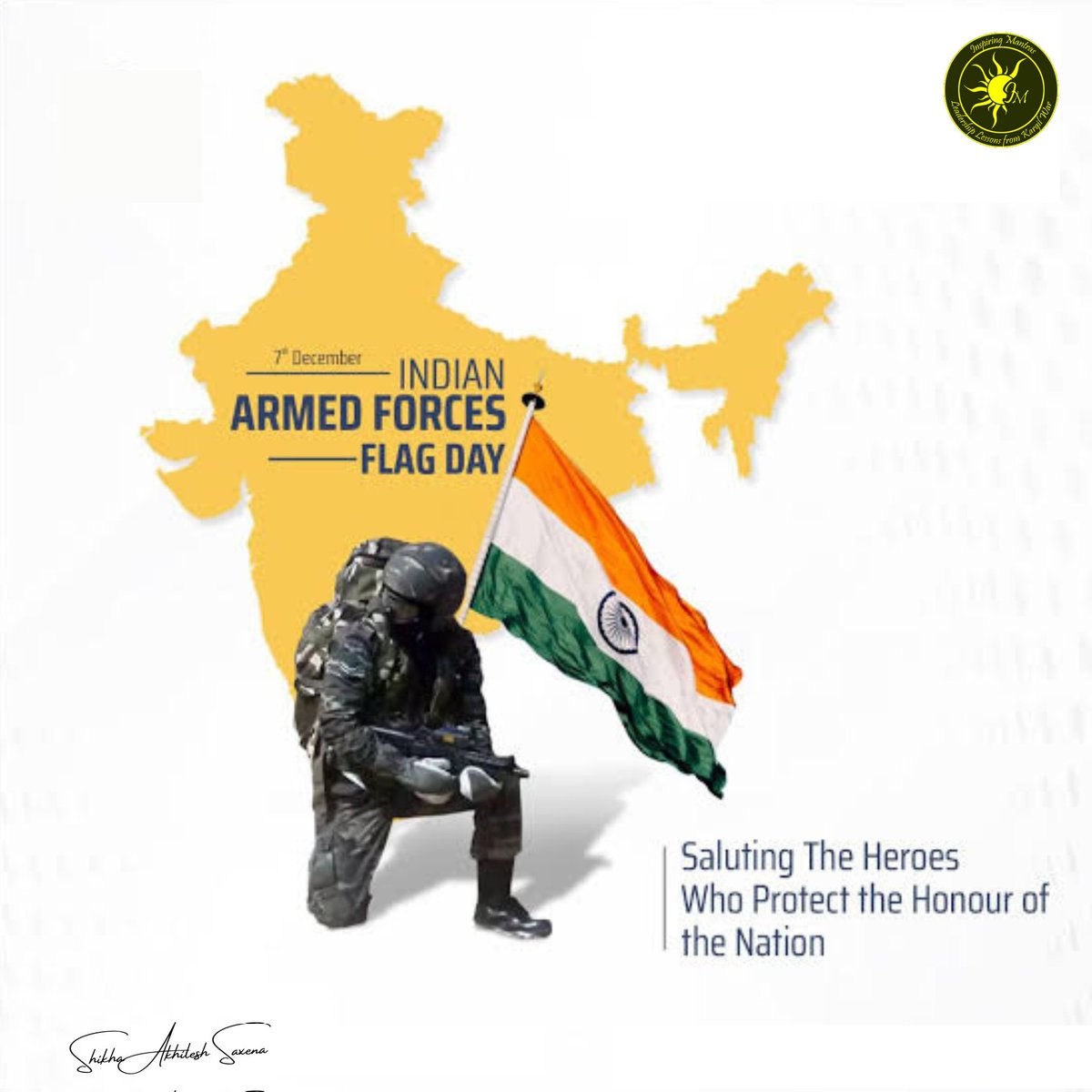 'Saluting the brave heroes who stand tall, protecting the honor and pride of our nation. 

🇮🇳 #Heroes #ProudNation' #NationFirst