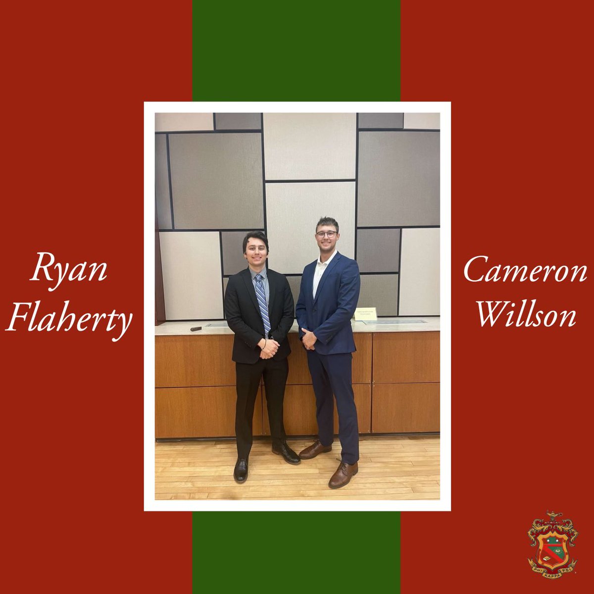 Huge congratulations to Cameron Willson and Ryan Flaherty on being installed into IFC officer positions! Ryan is now VP of Diversity Equity and Inclusion and Cameron is VP of Risk Reduction! Best of luck gentlemen and continue to make us proud to be a Phi Psi

#LEDN🌵