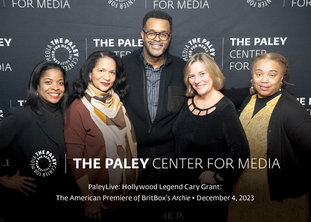 With #PaleyPatron friends @paleyCenter premier of “Archie”: Jamitha Fiels, Dr. Monica Dweck, Dr. Charles Morgan, & Donna @lavelamarie. #CaryGrant #MustSeeTV @BritBox_US ⁦