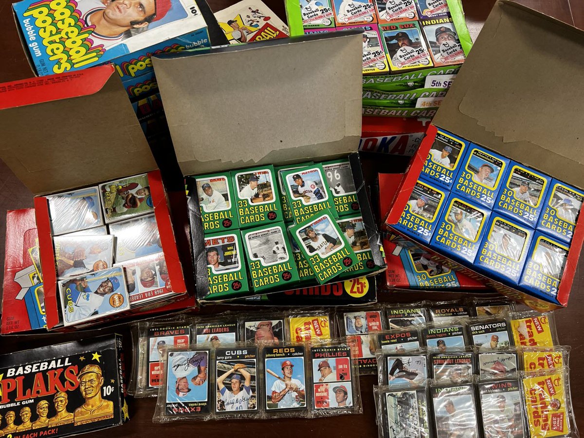Find of Dreams:  A former big league pitcher and his dad latched onto a one-owner hoard featuring dozens of 1960s and 70s unopened baseball and football card boxes and mountains of minty singles >>>  sportscollectorsdaily.com/vintage-unopen…