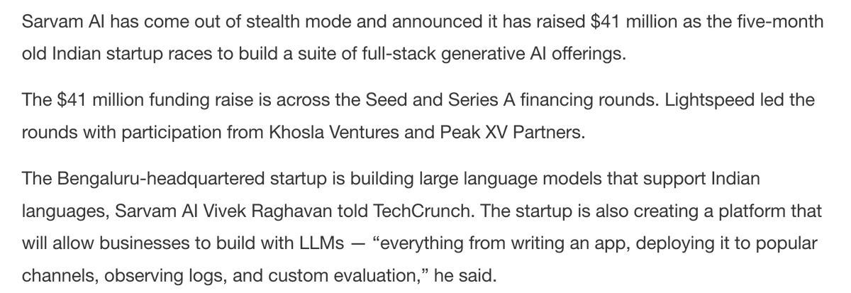 anmolm_'s tweet photo. $41M pre-product rounds in India. WE'RE SO BACK BABY https://t.co/xNUJ6KS4gE