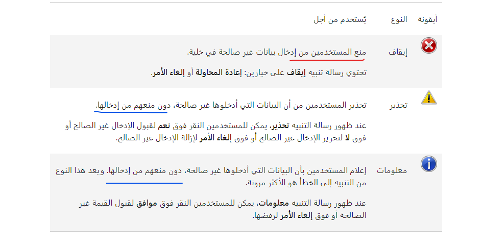 AliAboFahd99's tweet photo. السلام عليكم ..
 في الدرس الثالث 
تقنية رقمية 2-1 
 عند التطبيق في اكسل غير مطلوب منا تفعيل نمط التنبيه إلى الخطأ كما في الصورة 
لكن السؤال من باب المعرفة لو تم سؤالنا من أحد الطلاب 
مالفرق بين هذه الأنماط الثلاثة :
الإجابة في الصورة الثانية https://t.co/8LZIJa6rMZ