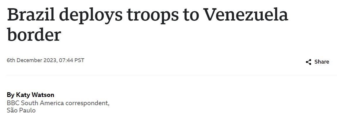 Honestly, smacking Venezuela down if they try to invade Guyana is a job for Brazil, the biggest power in the region. 

bbc.com/news/world-lat…