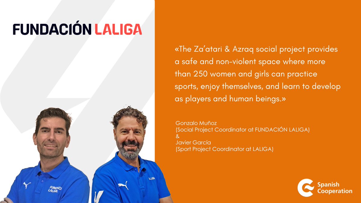 🟠As part of the #16DaysOfActivism Spanish NGOs working in #Jordan 🇯🇴and #Lebanon 🇱🇧share their experiences when combating Gender Based Violence #GBV

Gonzalo Muñoz and Javier García, from <a href="/LaLiga/">LALIGA</a> <a href="/FundacionLaLiga/">FUNDACIÓN LALIGA</a>👇

#somoscooperacion #cooperacionfeminista #OrangetheWorld