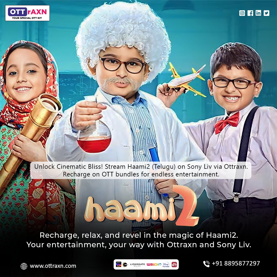 'Unlock cinematic bliss with Haami2 (Telugu) on Sony Liv via Ottraxn! 🎬 Recharge your entertainment experience with OTT bundles for endless movie magic. Recharge, relax, and revel in the joy of entertainment your way! 🍿'

#Haami2 #OttraxnMagic #CinematicBliss #Haami2OnSonyLiv