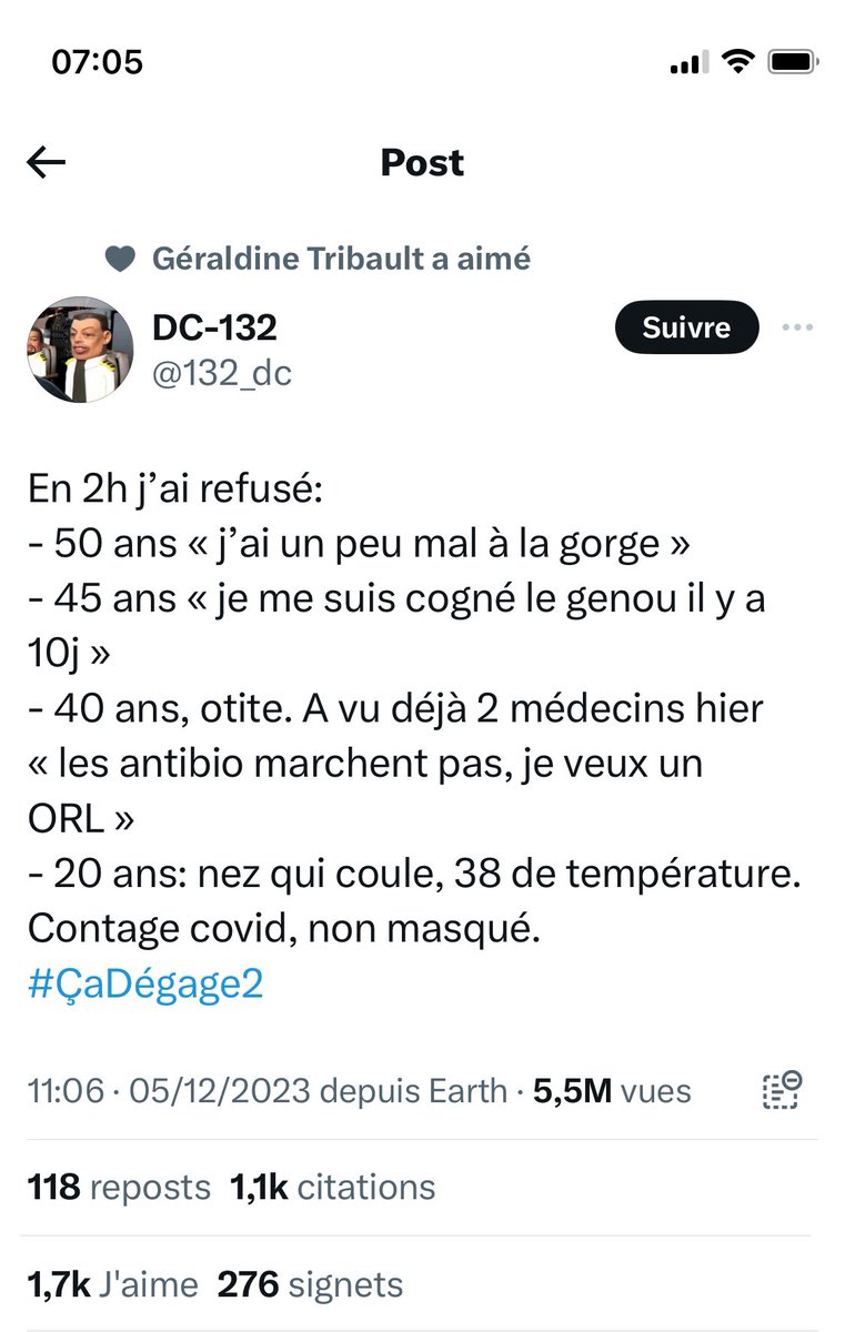 Le comble pour un médecin des urgences : refuser des patients qui n’ont peut être pas eu d’autres choix que de s’y rendre faute de MG dispos, en être fier au point de le Twitter, et terminer par un # qui respire l’empathie d’un mec qui ferait mieux de changer de job #degagetoi