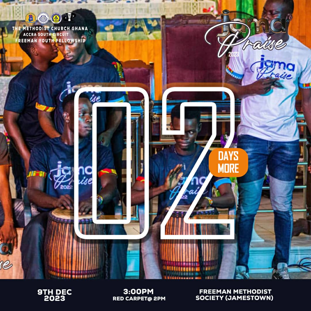 freeman_myf's tweet photo. SOON AND VERY SOON, we are going to meet the King in a grand style which is here again!  The second edition of Jama Praise. Hurray 🎊 Save the date for this mega music festival on Saturday, 9th Dec 2023 at the Freeman Methodist Society.                           Don’t miss out! https://t.co/8m9dqcOOGc