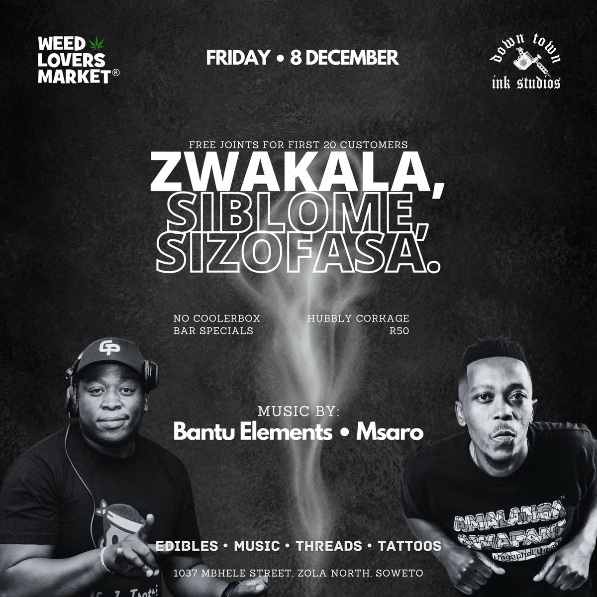 SithembisoBIG's tweet image. Nayi le_Combo🔥🔥🔥… A 2hr Set will be served 🙏🏾. *Free Joints For the first 20 customers* Bar Special* Smoking Session To Be Recorded\Streamed Live* 

💨AZIISHE❤️🍃