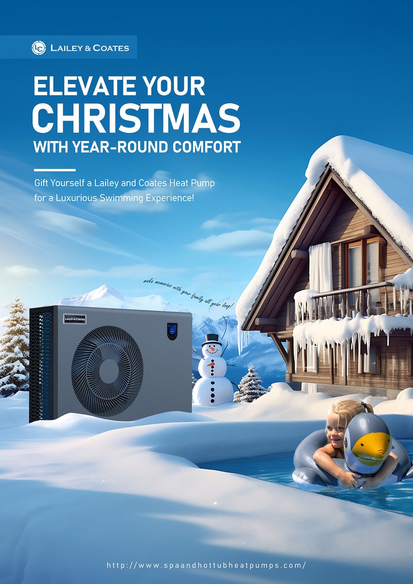 Make a splash this winter with a #heatpump and a heated pool!
#swimming #christmas