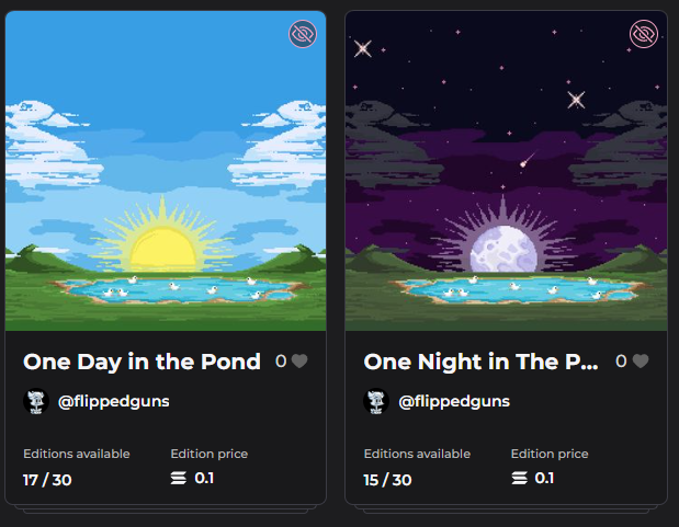 GMGM Solami! memecoin pumping, NFTs should too..

Edition still live on <a href="/mallow__art/">Now found at @mallowdotart</a> 

collect both will get the faded one🔥🔥

Link below👇 RT &amp; Like appreciated, Thankyou for the previous collectors!