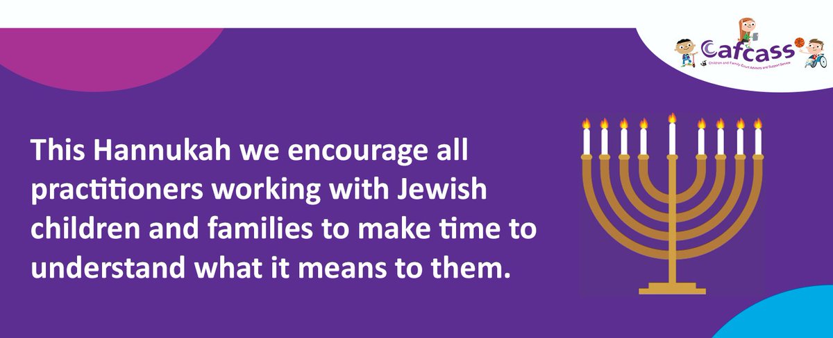 One of our organisational values is to find out what is important to the children and families with whom we work > cafcass.gov.uk/professionals/…

This Hannukah we encourage all practitioners working with Jewish children and families to make time to understand what it means to them.