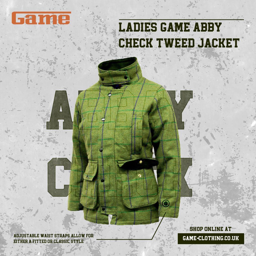gametechnical's tweet image. #Ladies Game Ruby/Abby Check #TweedJacket made in the UK is finished with color match #Lining for a more #FeminineLook these #Jackets Matching #Gilet #Waistcoats and hats are also available
Visit buff.ly/3JkRb0f
.
Follow us on:
Instagram &amp;amp;FB: @gametechnicalapparel
.
#Game