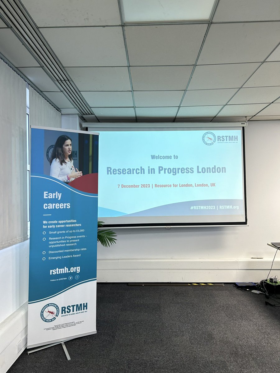 We’re about to get started at Research in Progress London. We are excited for a day of hearing presentations from early career researchers #RSTMH2023 #globalhealth #earlycareerresearch