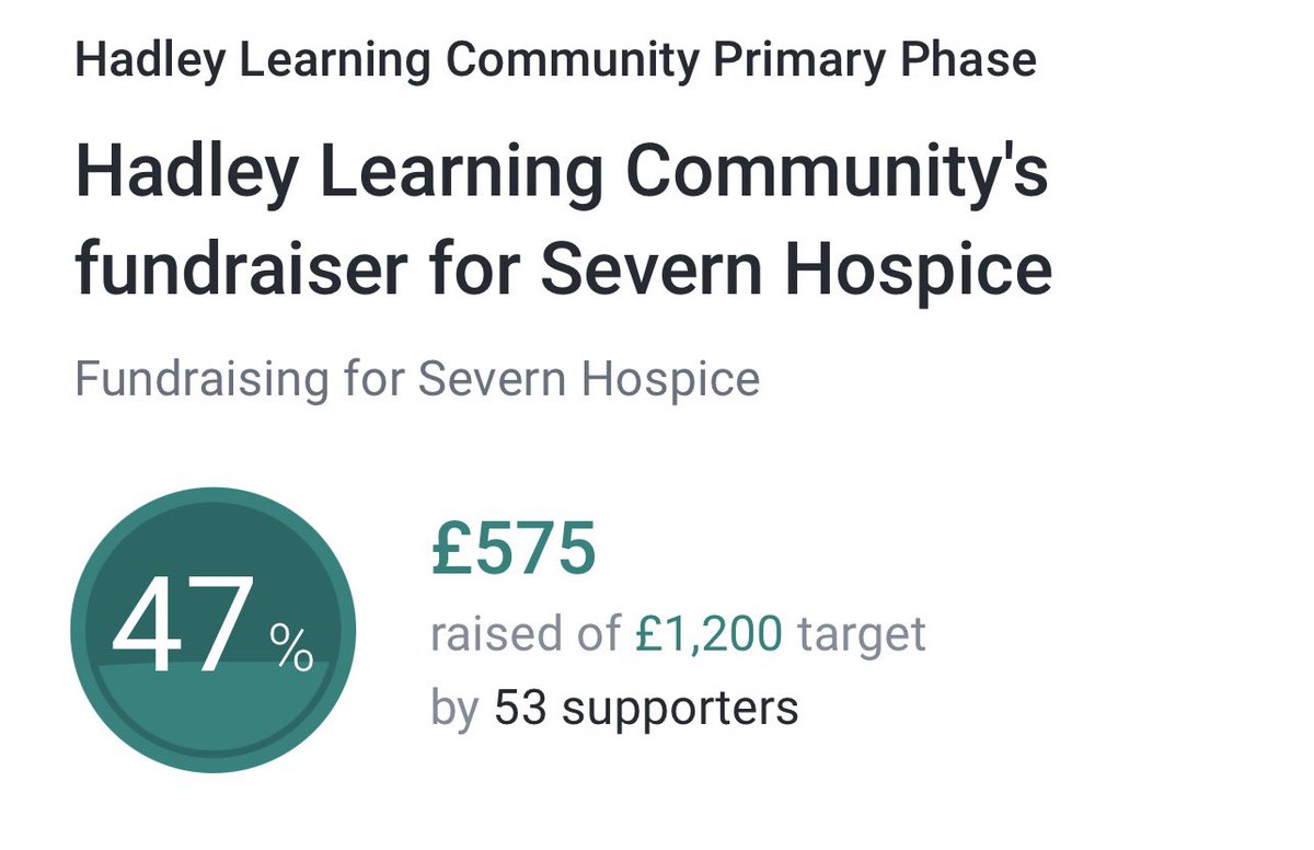 Almost at 50% of our target, before the event has even taken place 🎉 Thank you friends and family of @HLC_Primary  You can also return your sponsorship form with cash to the school office at any point up until 15th January. One more sleep till our Rudolph Relay <a href="/severnhospice/">Severn Hospice</a> 🦌