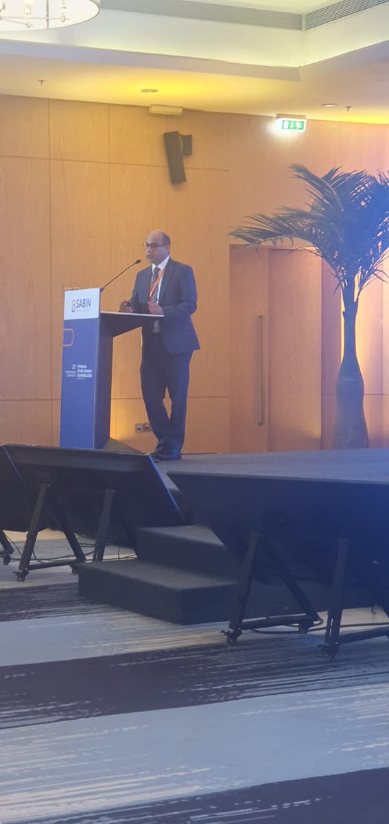 75% of typhoid ileal perforations in Pakistan are among age group >= 15 yrs. Majority of ileal perforations are presenting from rural areas &amp; more than 80% already used antibiotics. Dr Saqib Qazi presenting at CaT conference in Rwanda <a href="/AKUPaediatrics/">AKU Paediatrics</a> <a href="/AKUGlobal/">Aga Khan University</a> <a href="/sabinvaccine/">Sabin Vaccine Institute</a>