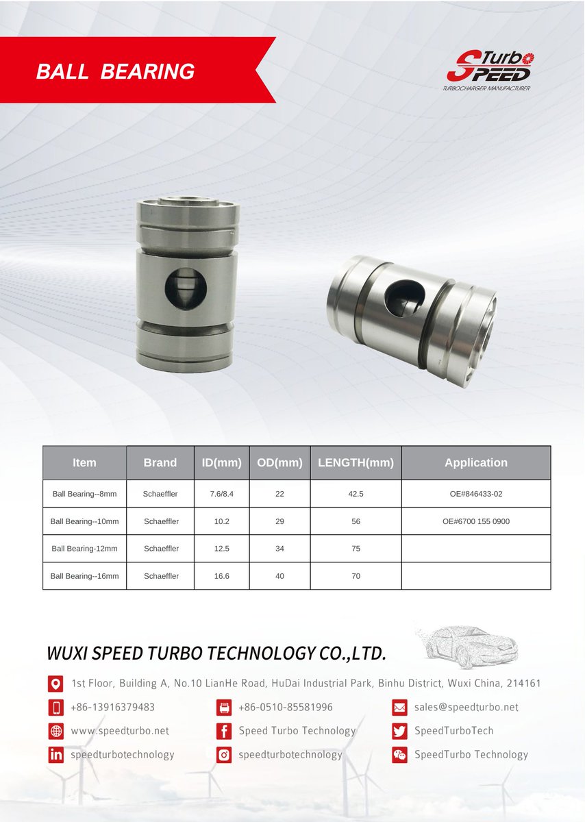 SpeedTurboTech's tweet photo. New products:SCHAEFFLER BALL BEARING
More details please check https://t.co/rKoMgQjUZ5
#ballbearing #SCHAEFFLER
#turbo #turbocharger https://t.co/7iTAWBiXxD