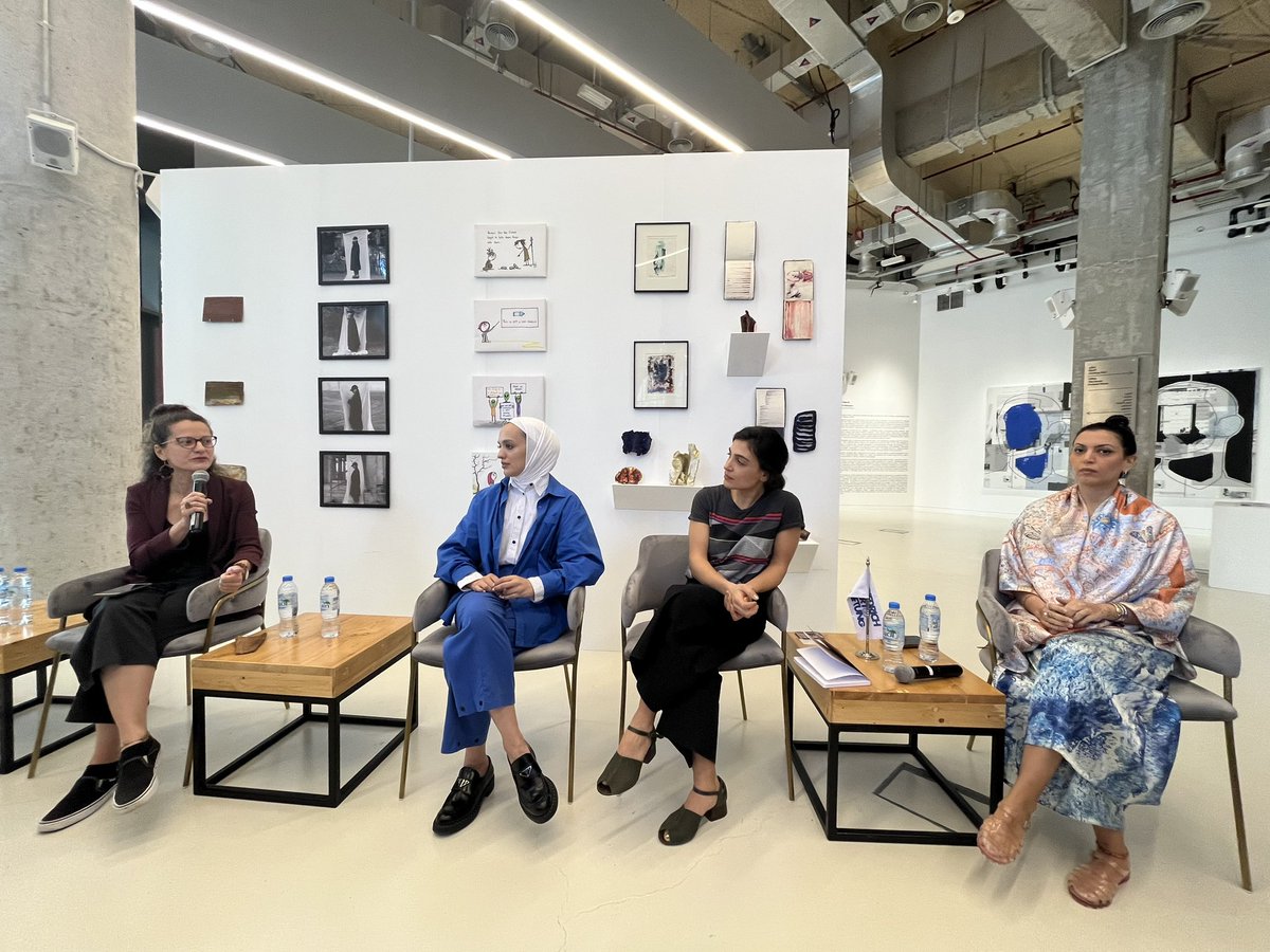 mag_kir's tweet photo. Good morning from #foudry gallery where we just kicked off @fes_mena #mishkal kaleidoscope exhibition & discussion! #Dubai https://t.co/c7fU4mMWGw