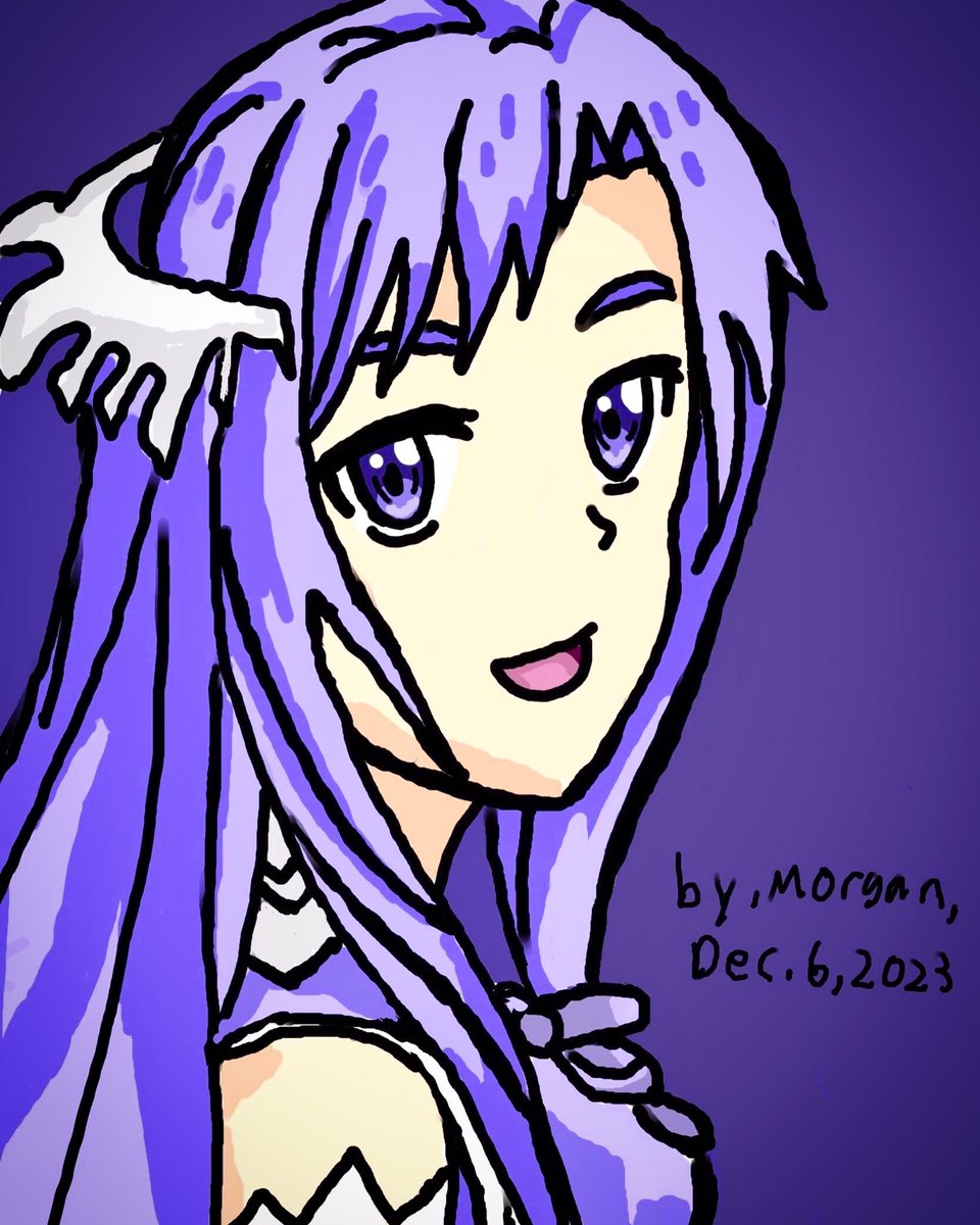 Quinella from Sword Art Online drawn on procreate.#SwordArtOnline #Procreate #AnimeArt