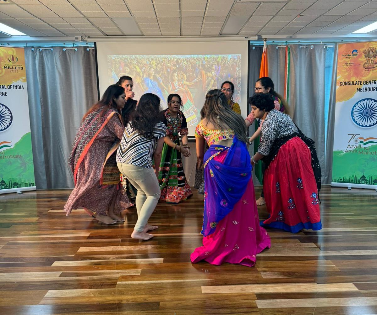 As ‘Garba of Gujarat’ included in @UNESCO’s Representative List of Intangible Cultural Heritage of Humanity, a celebration at @cgimelbourne organised to mark this achievement.👇

#GarbaGoesGlobal
#AmritMahotsav #OurCultureOurPride