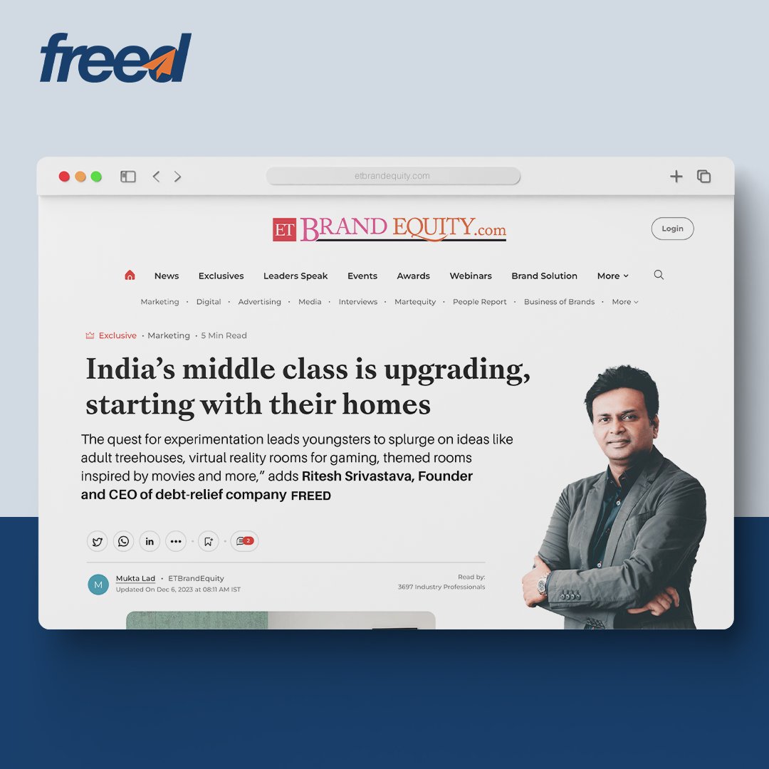 Our CEO and Founder, Ritesh Srivastava, shared his insights with <a href="/Etbrandequity/">ET Brand Equity</a> on the reasons behind the recent upgrades in India's middle class and how this transformation is taking place.

Read the article by clicking on the following link: …ndequity.economictimes.indiatimes.com/news/marketing….
