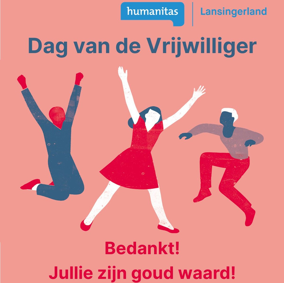 Bedankt! Bedankt mooie mensen! Bedankt voor jullie inzet! Jullie zijn fantastisch! Vandaag is jullie dag!
#humanitas #vrijwilligerswerk #dagvandevrijwilliger #bedankt #goud