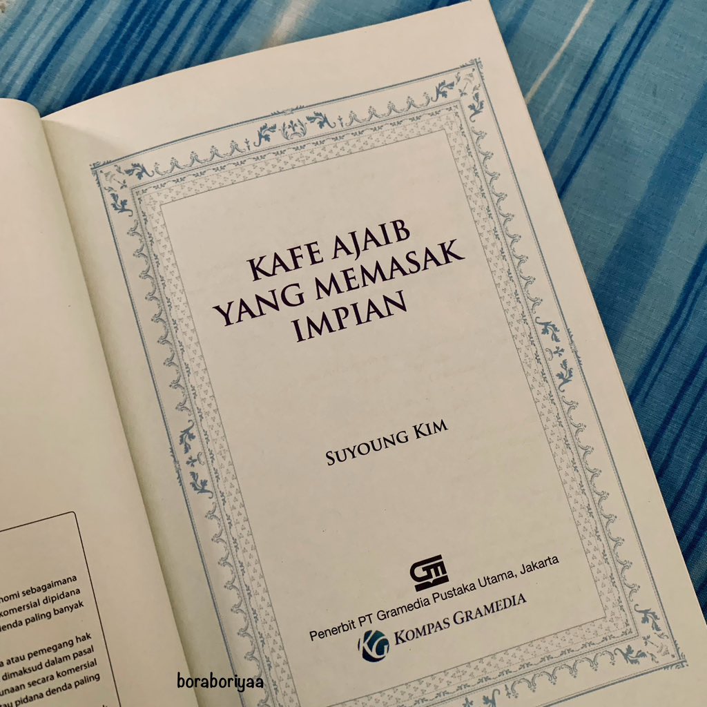 boraboriyaa's tweet photo. 📖 Currently Reading ⟢

Kafe Ajaib yang Memasak Impian
— Soyoung Kim 

Tags. #16InDecember @nayladaily #DecemberReadathon @yourboobuddy https://t.co/QTpP7SiDWs
