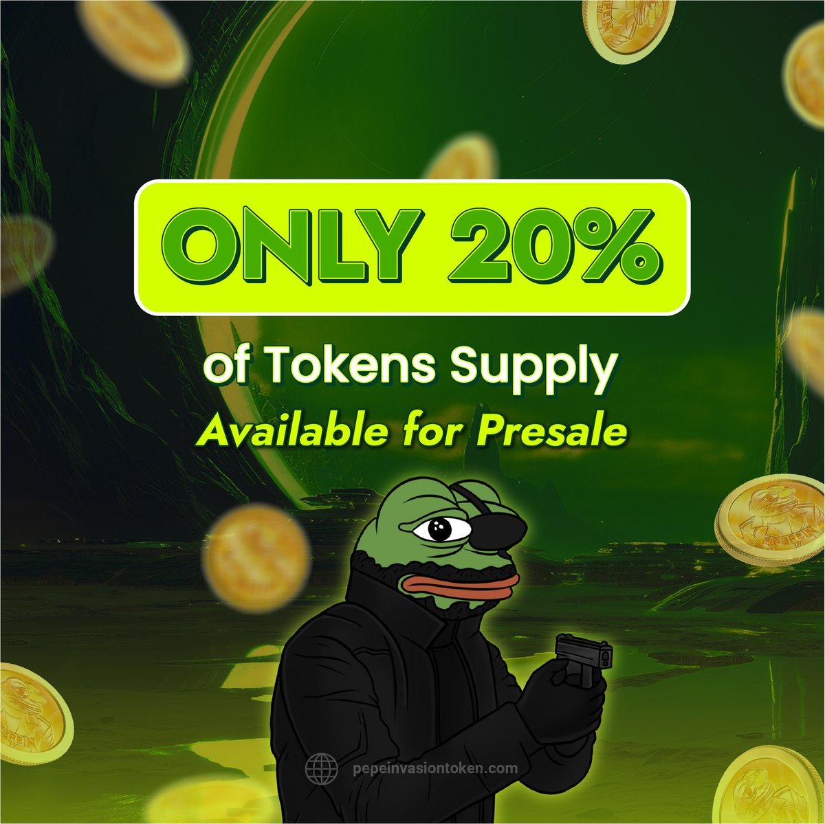 PepeInvasion_OG's tweet photo. 🚀📡Unlock the full power of knowledge, #Pepeinites! 🔓Only 20% of $Pepein vault is accessible in the #Presale. 

🐸💎 Stay vigilant for updates on the horizon! 

#Crypto #Pepein #PepeInvasiontoken #CryptoCommunity #memecoins #PEPECOMMUNITY #Memes #cryptomarket #PepeCommunity https://t.co/R8ETjPoiUb