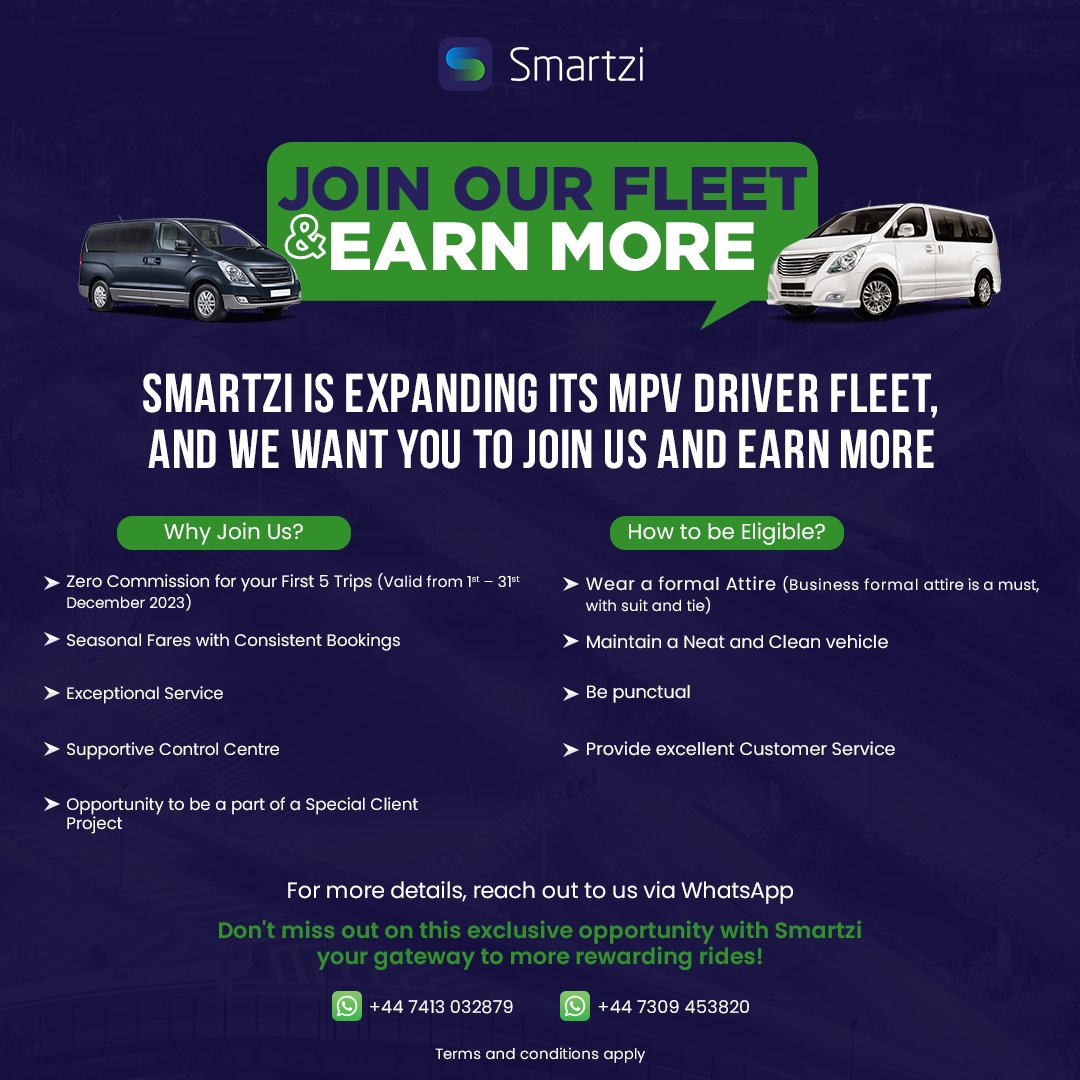 Smartzi is expanding its MPV driver fleet, and we want you to join us and earn more. #Southampton #Portsmouth #SALISBURY #Brighton