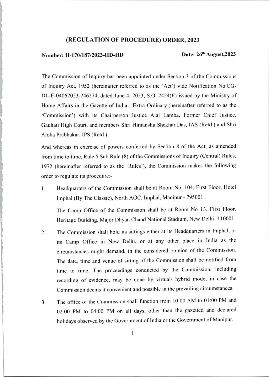 EastImphal's tweet photo. Regulation of Procedure, Order, 2023 https://t.co/JqliGu6PFe