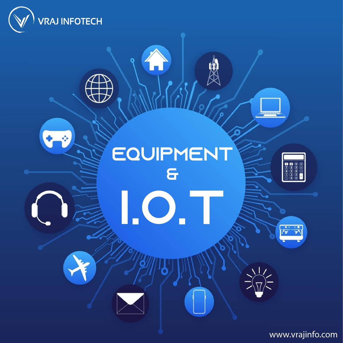 The intelligent world of IoT meets strong connected equipment in the future.
.
.
#vrajinfotech #IoT #Internetofthing #equipment