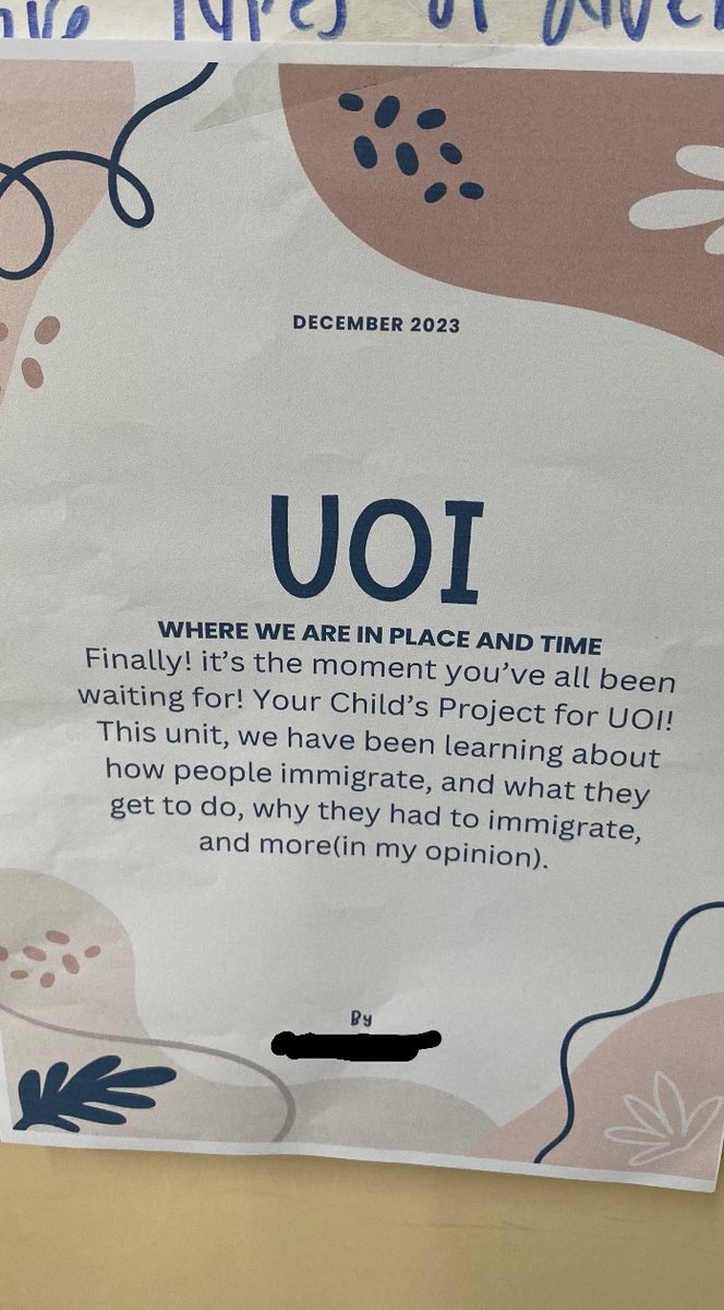 “Ms. Dickson! I made posters to advertise our Celebration of Learning. Can we put them on all the classrooms?” #pypchat #agency