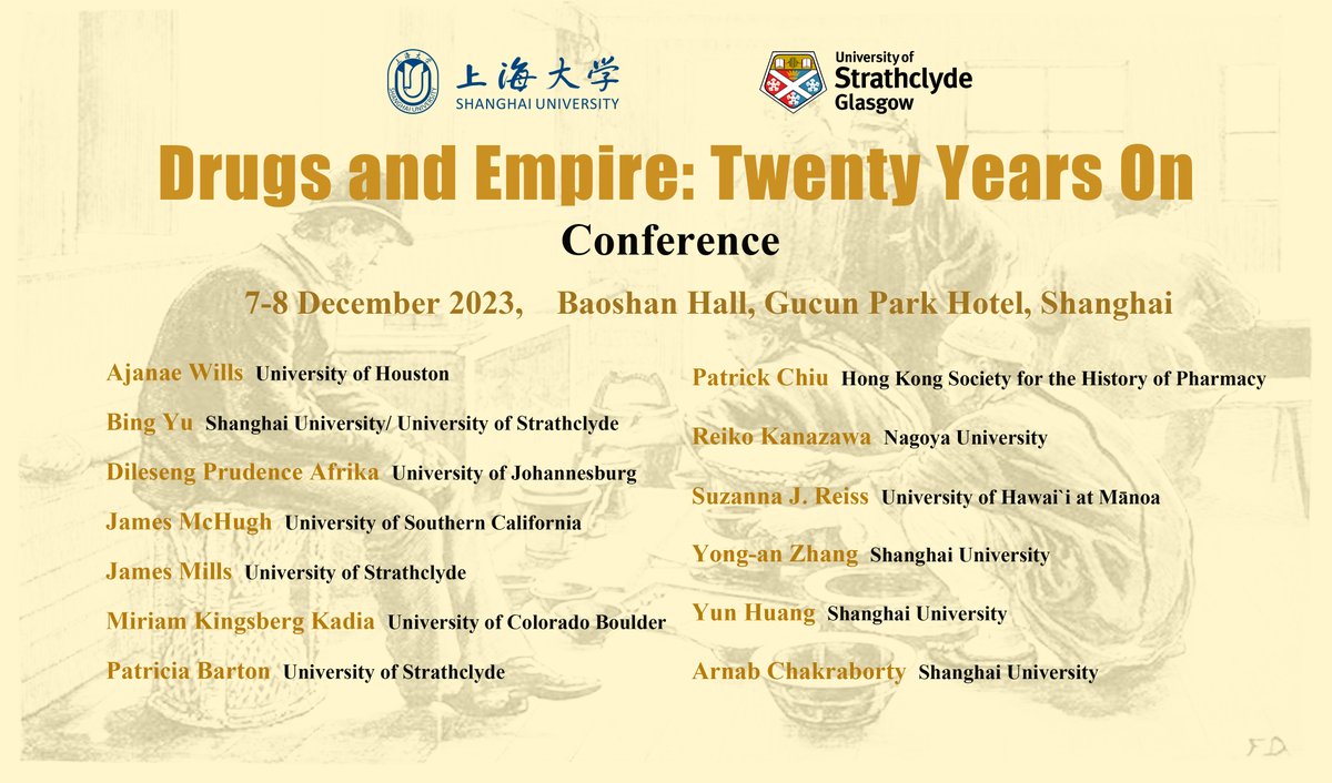 A two-day conference on Drugs and Empire is ongoing....it's brilliant to meet and listen to these fantastic scholars from around the world. <a href="/CSHHH_Glasgow/">CSHHH Glasgow</a>