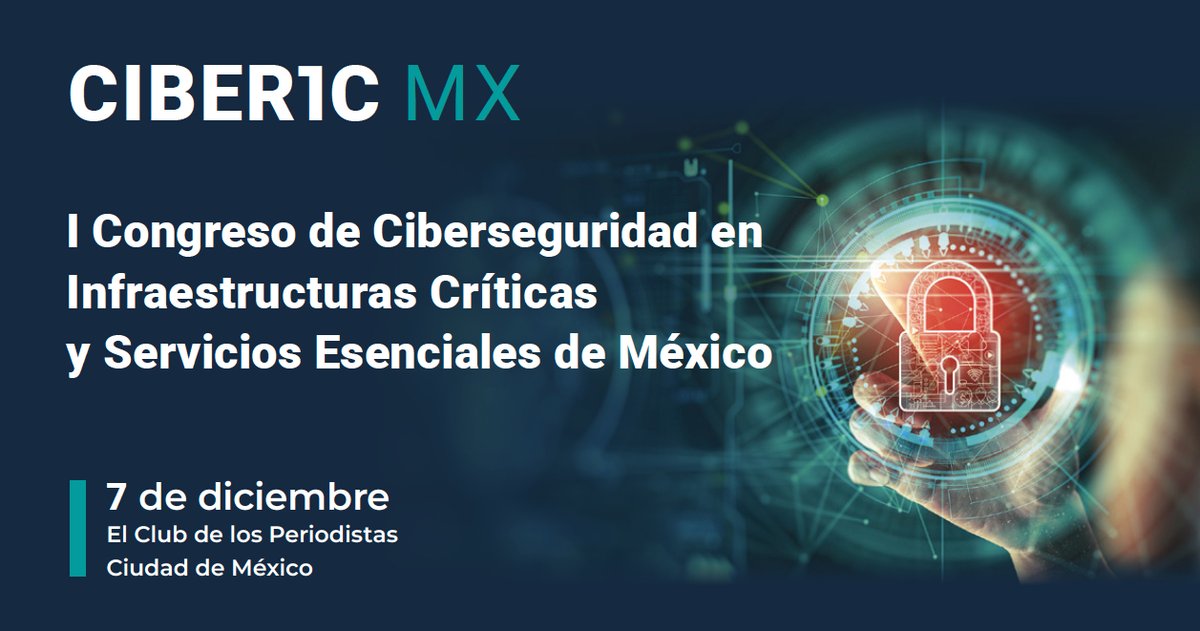 Presentes en #México como patrocinadores del I Congreso de Ciberseguridad en Infraestructuras Críticas y Servicios Esenciales. Un espacio para compartir el potencial de #Kartos con los exponentes de LATAM en materia de Ciberseguridad.  #XTIWatchbots #Kartos #AlwaysWatching