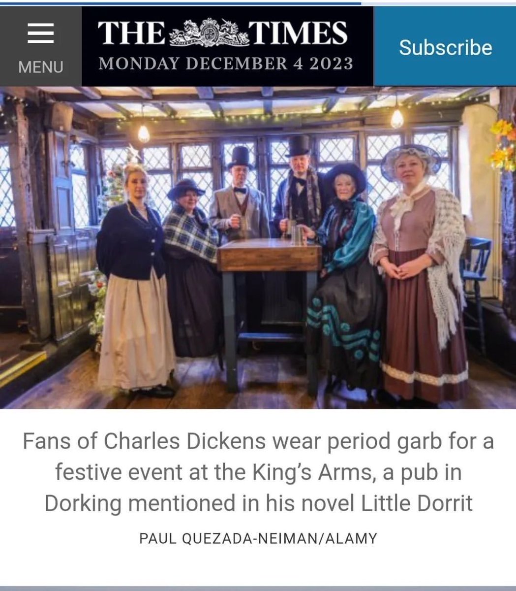 We’re in the news! 

Members of DDOS and Glyn from Dorking Desk Shop dressed up in full Dickensian attire to step back in time to the 1800s. The buzz created was picked up by The Times Online Picture of the Day feature.
📸: @paulcitoqn

#AVeryDorkensianChristmasFestival <a href="/thetimes/">The Times and The Sunday Times</a>