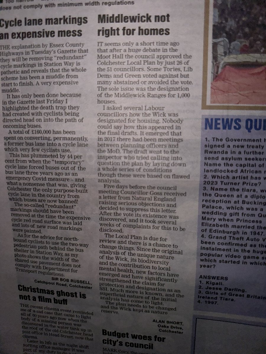 SaveRanges's tweet photo. Letter from one of campaigners in todays @TheGazette absolutely spot on about failings by @yourcolchester in not letting Cllrโs know about a crucial @NaturalEngland letter before a vote on the local plan #middlewick https://t.co/ziKlg9g1jR