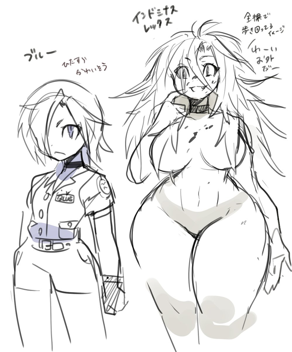 ジュラシックワールドの擬人化風らくがき出てきた