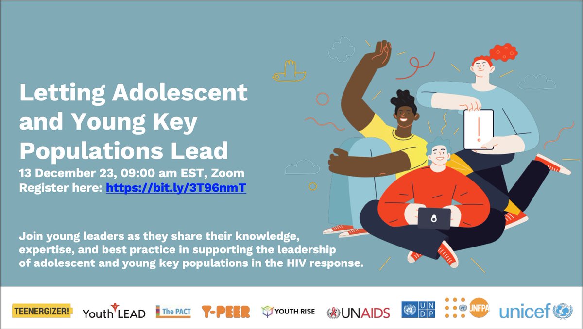 Join young key population leaders on 13/12 at 9am EST to learn from their experiences and showcase what happens when you let communities lead! Register here: bit.ly/3T96nmT