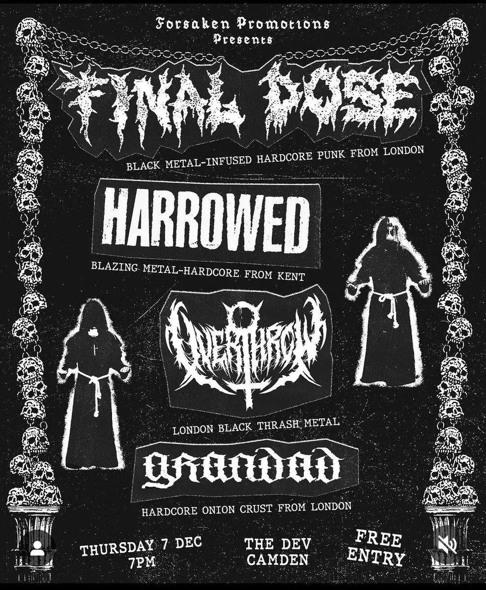 Tonight we tear up The Dev again with some great company! 

#metaltwitter #deathmetal #camdentown