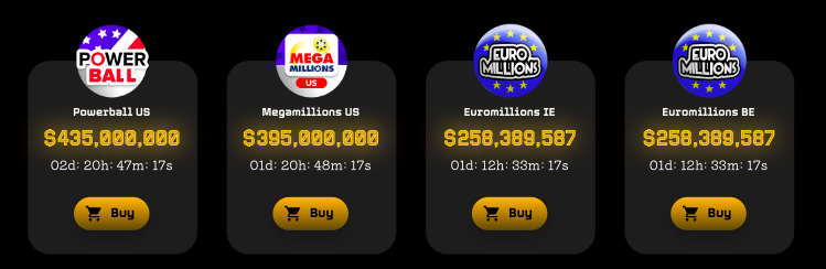lottomktplace's tweet photo. Get ready for the excitement of ever-growing jackpot prizes!🚨

Powerball US: $435,000,000
Megamillions US: $395,000,000 
Euromillions IE: $258,000,000
Euromillions BE: $258,000,000

Don't miss out on the opportunity to win big. Visit https://t.co/eN25frM87D now and secure your tickets for a chance to claim these incredible prizes! 💰✨