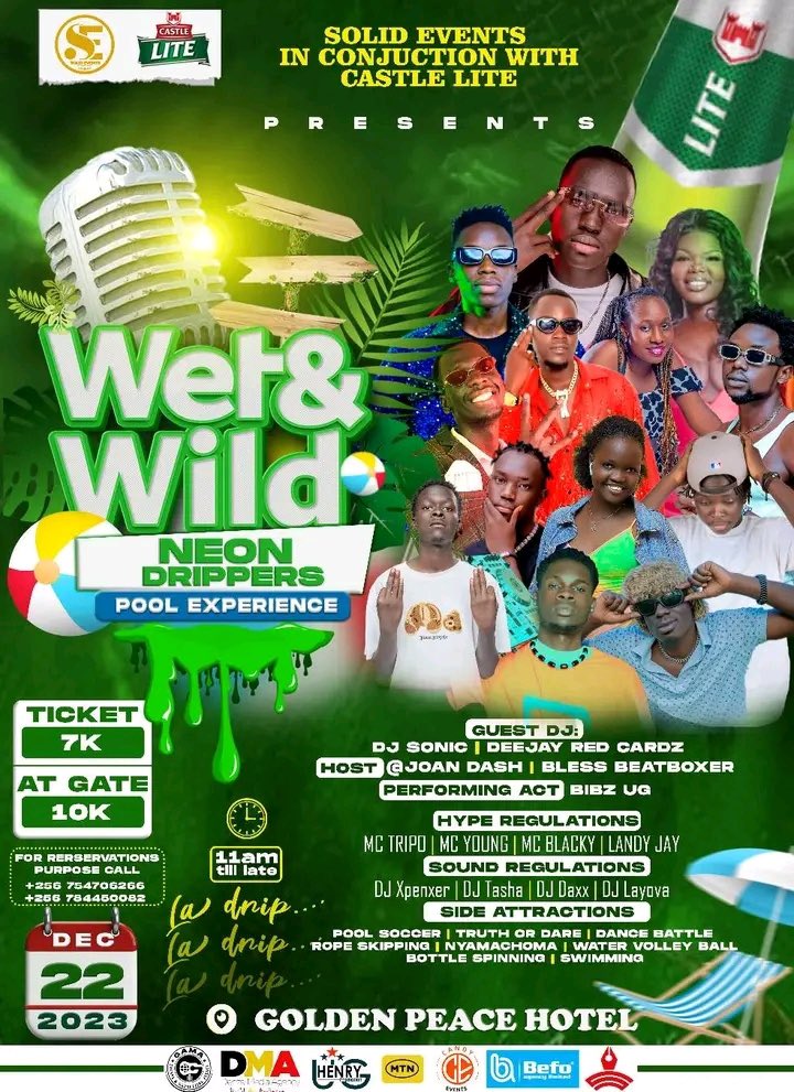 _goldenpeace's tweet photo. Yo yo!!
Wet &amp; Wild happening on the 22/12/2023. Secure your tickets and let’s party together🏊🏽‍♀️

#wet&amp;wild 
#visitgulu city https://t.co/FzGNXg3QNi