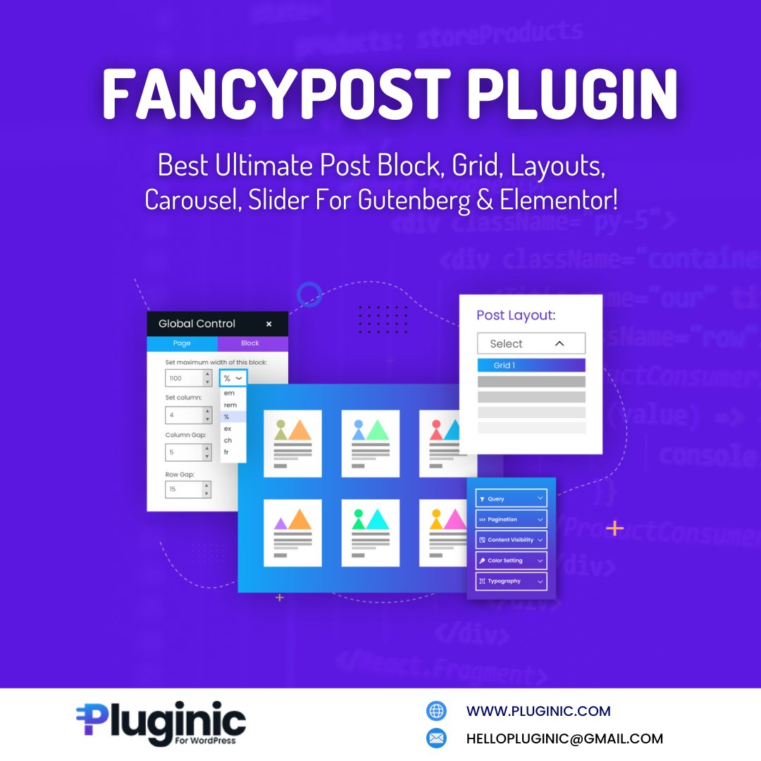 pluginic's tweet photo. 🌟 FancyPost – Your Ultimate Solution for Stunning Post Blocks, Grids, Layouts, Carousels, and Sliders!

Pre-Designed Templates.
Responsive Winning Columns.
Advanced Post Query.
Comprehensive Documentation.

💥𝐄𝐱𝐩𝐥𝐨𝐫𝐞 𝐅𝐚𝐧𝐜𝐲𝐏𝐨𝐬𝐭 𝐭𝐨𝐝𝐚𝐲: https://t.co/zZXxd08Rbl https://t.co/AKFmgEoBwh
