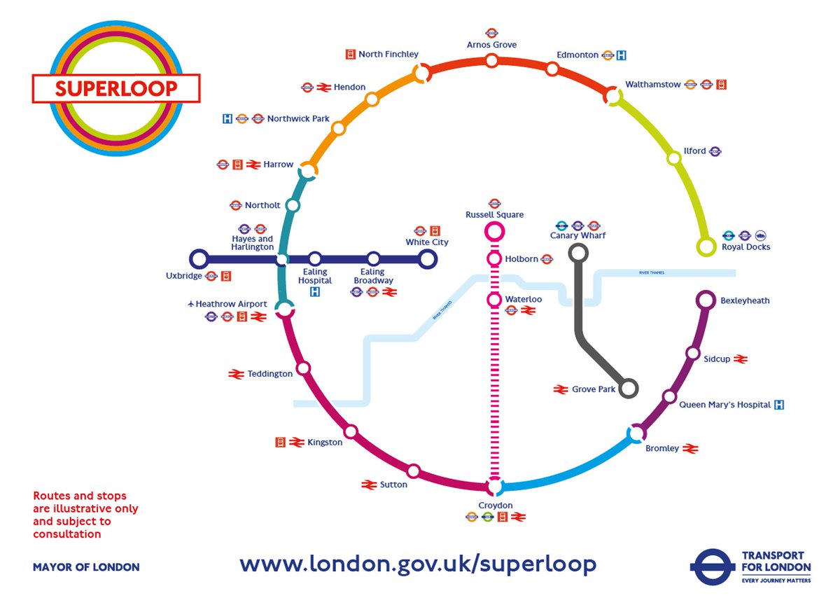 Superloop bus is now from Hendon train station to Heathrow Airport.