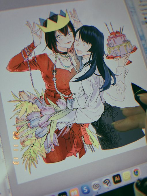 ちょっと前ですが、skebも納品させてもらいました 女の子かくのたーーーのしぃーーーー
