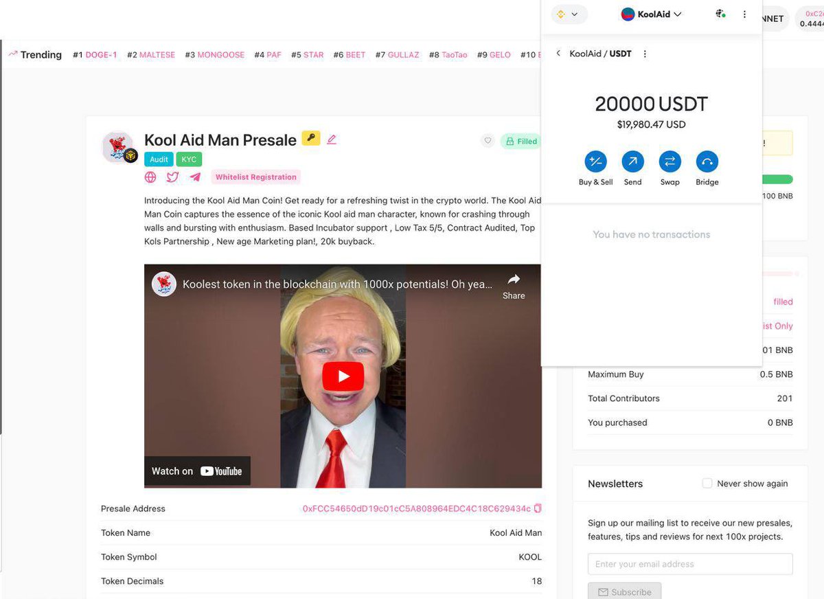ARE YOU READY ??

As announced, our Investor has prepared $20,000 to buy back $Kool right at launch.

How strong that heat is, let’s count down the time for a new revolution!

KOOLAID MAN will be listed on Pancakeswap at 2:00 PM UTC on Dec 7

🐰Buy on Pancakeswap: