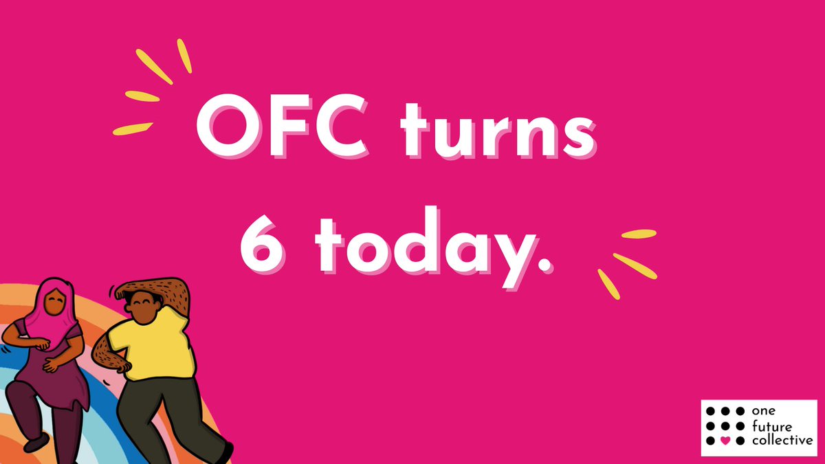 Happy OFC day! Celebrate 6 years of OFC with us:
Read about our impact: bit.ly/OneFutureColle…
Join us for a virtual mixer: bit.ly/register-ofc-6…

#OFCat6 #OneFutureCollective #OFC #NurturingRadicalKindness #birthday