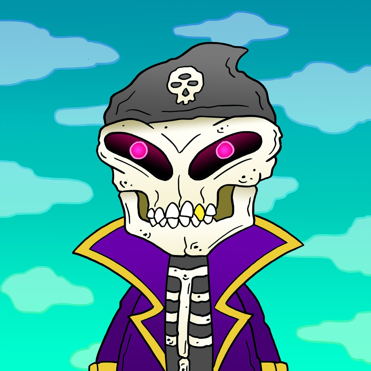 GM fraliends 💀☕️
We have added two new rare skins to the traits.
The first one is "Bones" like you see it on this Skull Pirate 🦴

Can you guess the second one?
You can find it in the collection 😊

Holder: <a href="/TiJoLaBrute/">TiJoLaBrute</a> 

#AlienBuddyBuds #nftcollector #PolygonNFTs