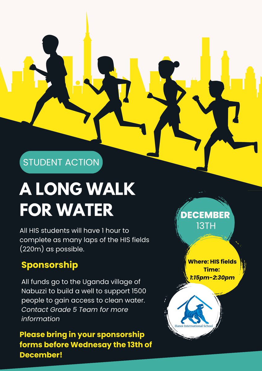 HIS Walkathon

Don't forget to sponsor our HIS students for their important fundraiser happening next week!

Want to learn more?  Then check out this fantastic podcast by our Grade 5 students explaining the event in more detail:

open.spotify.com/episode/2By5F9…